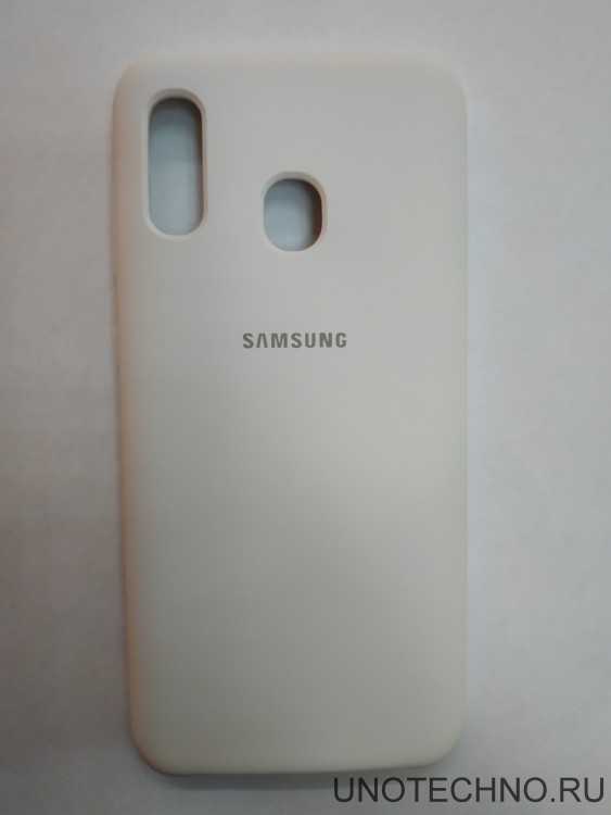 Силиконовая накладка для Samsung Galaxy A20 (Белая)