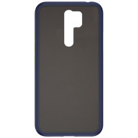 Силиконовая накладка для Xiaomi Redmi 9 Skin Feeling (Синяя рамка)