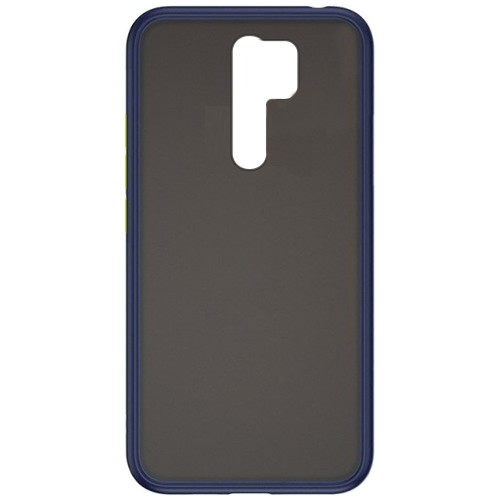 Силиконовая накладка для Xiaomi Redmi 9 Skin Feeling (Синяя рамка)