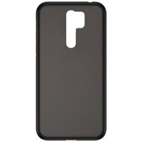 Силиконовая накладка для Xiaomi Redmi 9 Skin Feeling (Черная рамка)