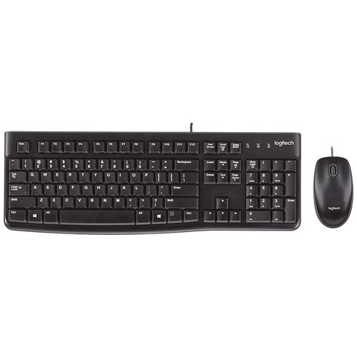 Комплект проводной Logitech MK120 Desktop USB Black (Черный)