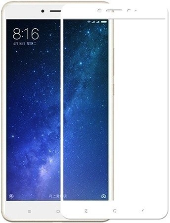 Защитное стекло 2D для Xiaomi Mi Max 2 Белое 