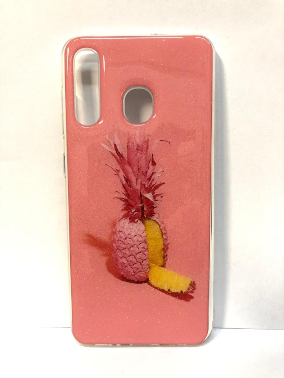 Силиконовая накладка для Samsung Galaxy A20 Цветная (Винил)