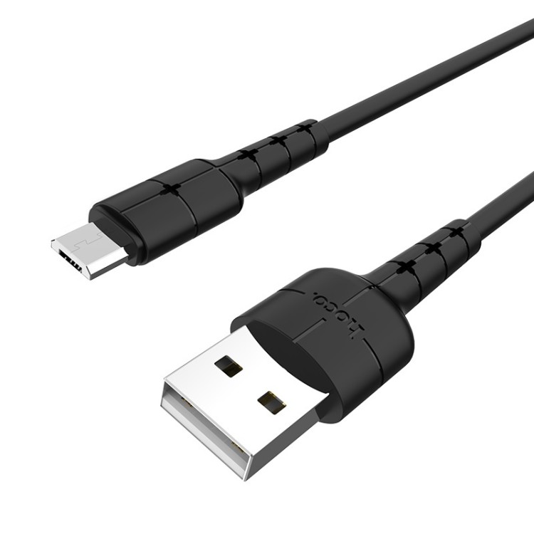 Кабель Hoco X30 Star USB - microUSB  1.2м Black (Черный)