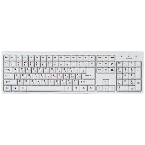 Клавиатура SVEN 303 Standard USB White (Белый) EAC