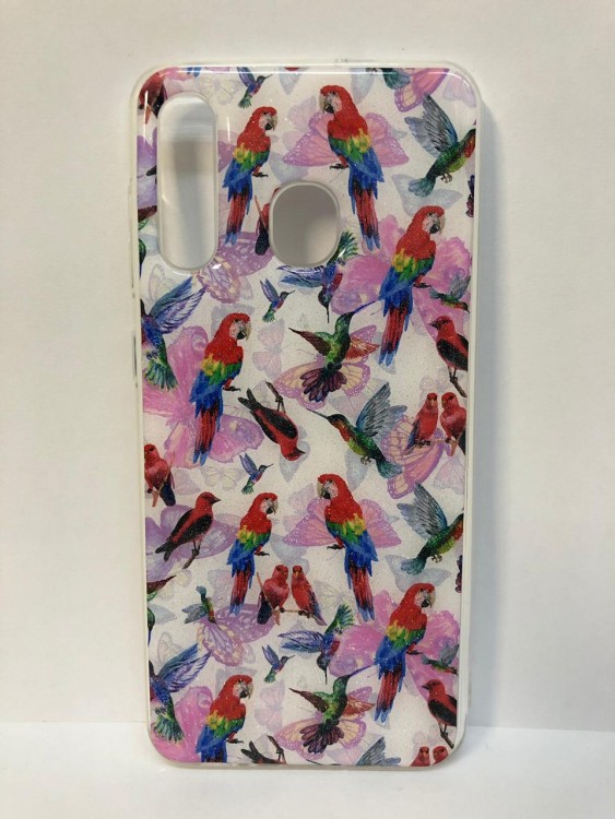 Силиконовая накладка для Samsung Galaxy A20 Цветная (Винил)