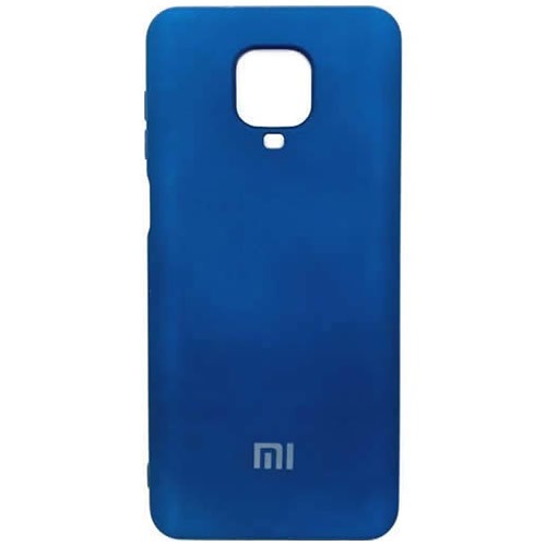 Силиконовая накладка для Xiaomi Redmi Note 9 Pro Dark Blue (Темно-синяя)