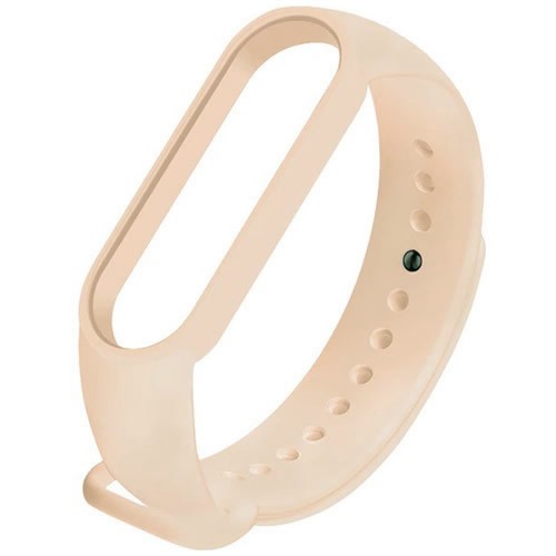 Силиконовый браслет для Xiaomi Mi Band 5 (Светло-бежевый)