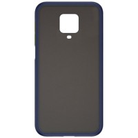 Силиконовая накладка для Xiaomi Redmi Note 9S/Pro Skin Feeling (Синяя рамка)