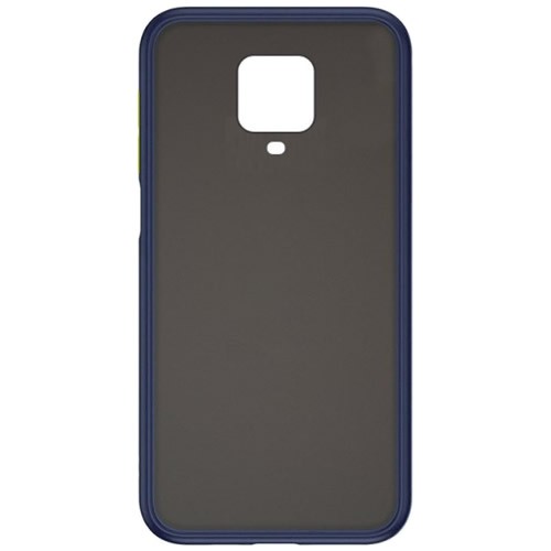 Силиконовая накладка для Xiaomi Redmi Note 9S/Pro Skin Feeling (Синяя рамка)