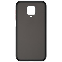 Силиконовая накладка для Xiaomi Redmi Note 9S/Pro Skin Feeling (Черная рамка)