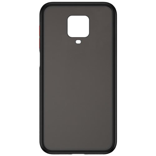 Силиконовая накладка для Xiaomi Redmi Note 9S/Pro Skin Feeling (Черная рамка)