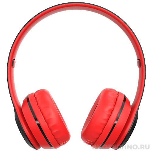 Беспроводные накладные наушники Borofone BO4 Charming Rhyme Black/Red (Черный/Красный)