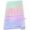 Клавиатура Oklick 550ML Slim Multimedia LED USB White (Белая)