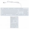 Клавиатура Oklick 550ML Slim Multimedia LED USB White (Белая)