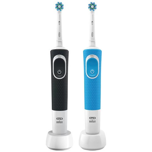 Электрическая зубная щетка Braun Oral-B Vitality D100.413.1 CrossAction 1+1 Black/Blue (Черный/Синий) EAC