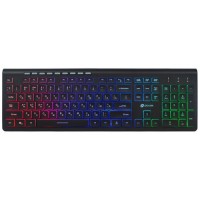 Клавиатура Oklick 490ML Slim Multimedia LED USB Black (Черная)
