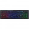 Клавиатура Oklick 490ML Slim Multimedia LED USB Black (Черная)