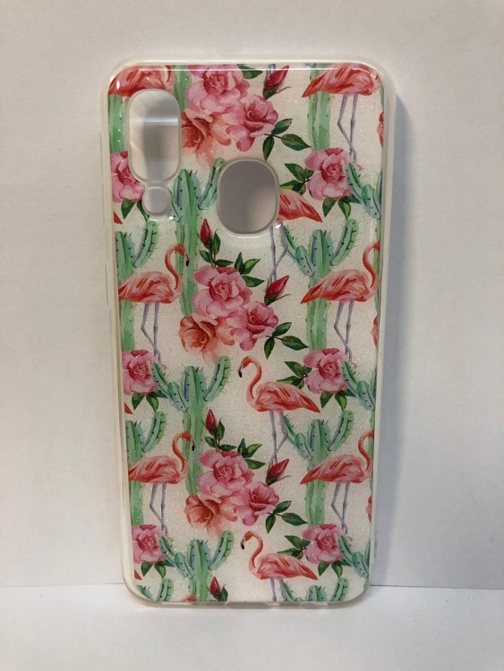 Силиконовая накладка для Samsung Galaxy A40 Цветная (Винил)