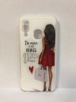 Силиконовая накладка для Samsung Galaxy A40 Цветная (Винил)