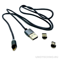 Кабель MAIMI USB X30 Magnetic Data Cable 3 in 1 100cm USB+Type-C+Lightning