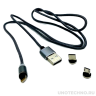 Кабель MAIMI USB X30 Magnetic Data Cable 3 in 1 100cm USB+Type-C+Lightning