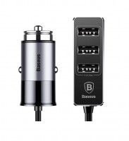 Автомобильное зарядное устройство Baseus Enjoy Together 4 USB Output Car Charger (Black) CCTON-01