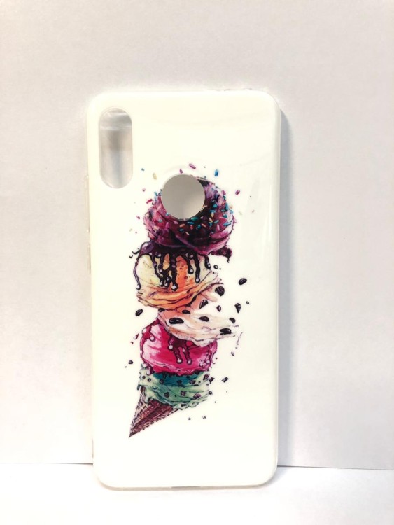 Силиконовая накладка для Xiaomi redmi Note 7 Цветная (Винил)