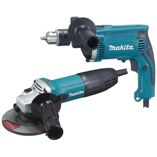 Набор сетевого инструмента Makita DK0123 (ударная дрель HP1630 + УШМ GA5030) EAC