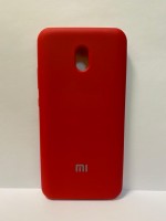 Силиконовая накладка для xiaomi redmi 8А с логотипом Mi (Красная)