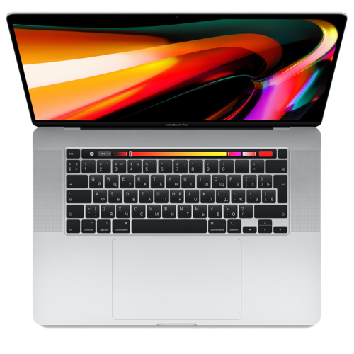 Ноутбук Apple MacBook Pro 16 with Retina display and Touch Bar Late 2019 (Intel Core i7 2600MHz/16"/3072x1920/16GB/512GB SSD/DVD нет/AMD Radeon Pro 5300M 4GB/Wi-Fi/Bluetooth/macOS) MVVL2RU/A Silver