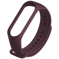 Силиконовый браслет для Xiaomi Mi Band 3/4 Wine-Red (Винно-красный)