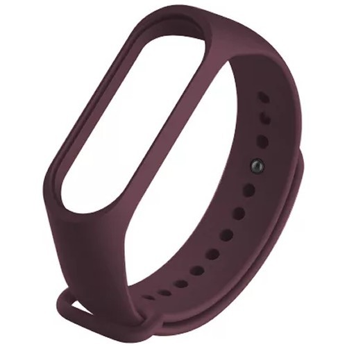 Силиконовый браслет для Xiaomi Mi Band 3/4 Wine-Red (Винно-красный)