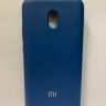 Силиконовая накладка для xiaomi redmi 8А с логотипом Mi (Синяя)