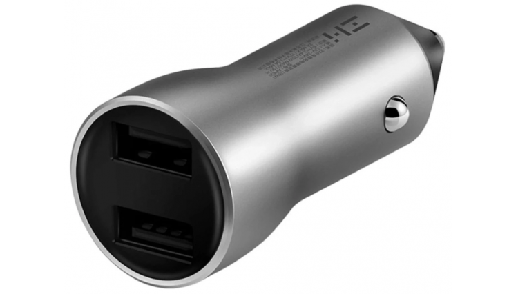 Автомобильная зарядка ZMI AP621 Digital Display Car Charger 2USB 3.0A Silver (Серебристый)