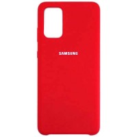 Силиконовая накладка для Samsung Galaxy S20+ с логотипом Red (Красная) 