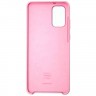 Силиконовая накладка для Samsung Galaxy S20+ с логотипом Pink (Розовая)