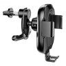 Автомобильный держатель Baseus Smart Vehicle Bracket Wireless Charger (Black) WXZN-01